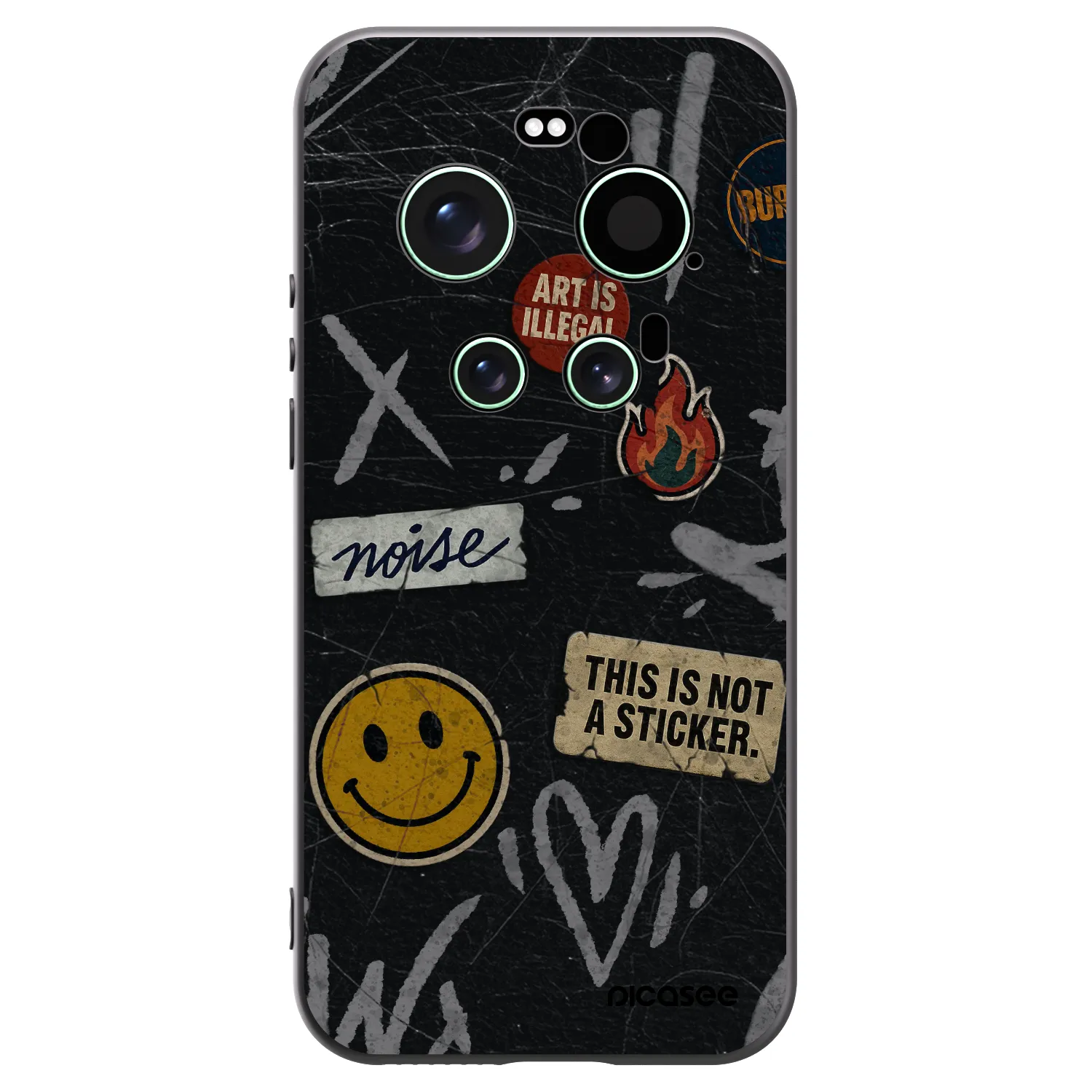 Picasee silikónový čierny obal pre Xiaomi 17 Ultra - STICKERS x TAGS