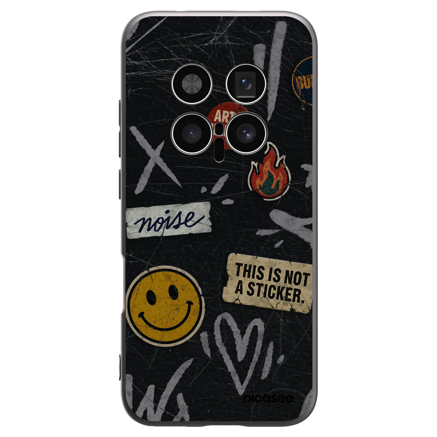 Picasee silikónový čierny obal pre Honor Magic8 Pro 5G - STICKERS x TAGS