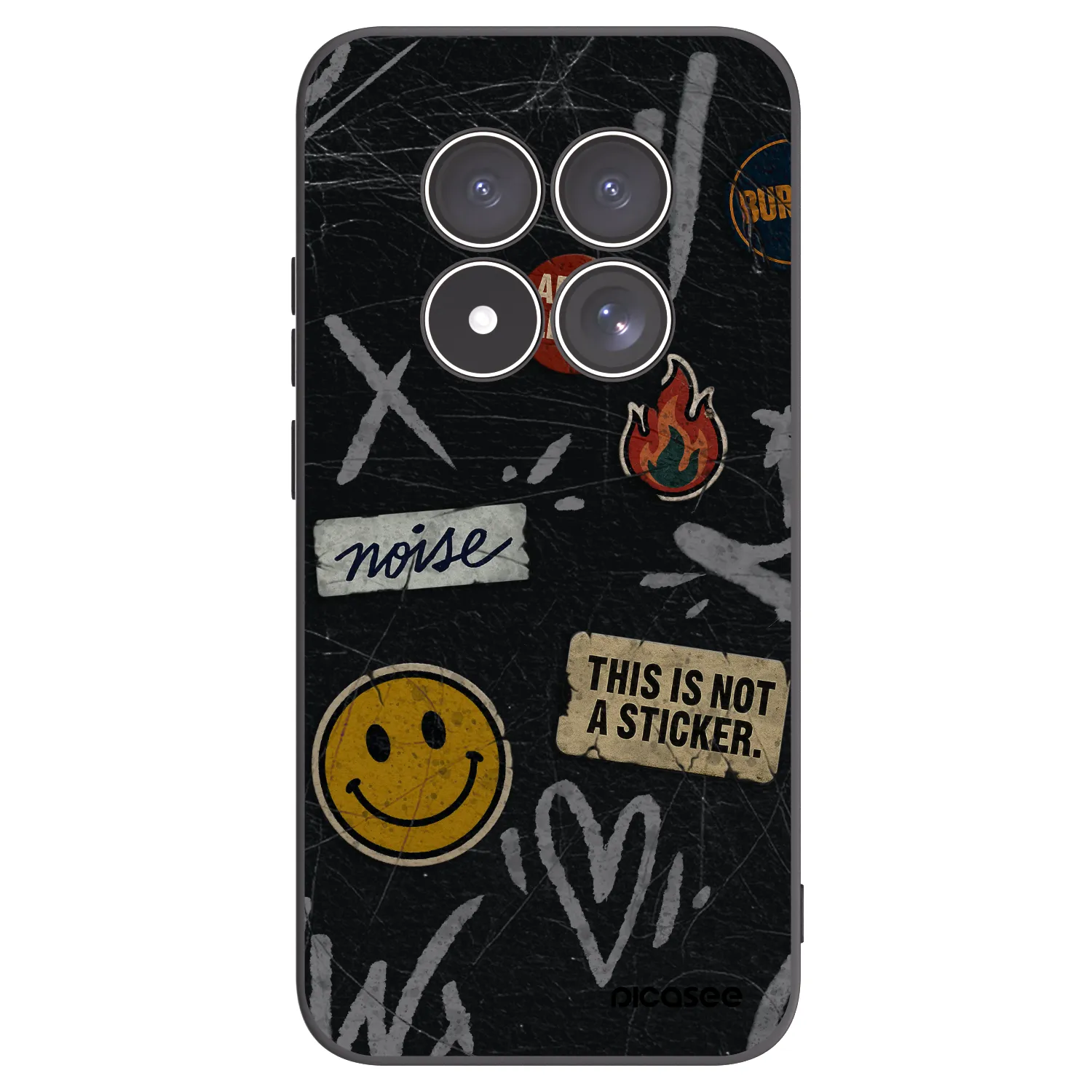 Picasee silikónový čierny obal pre Xiaomi Redmi Note 15 Pro 5G - STICKERS x TAGS