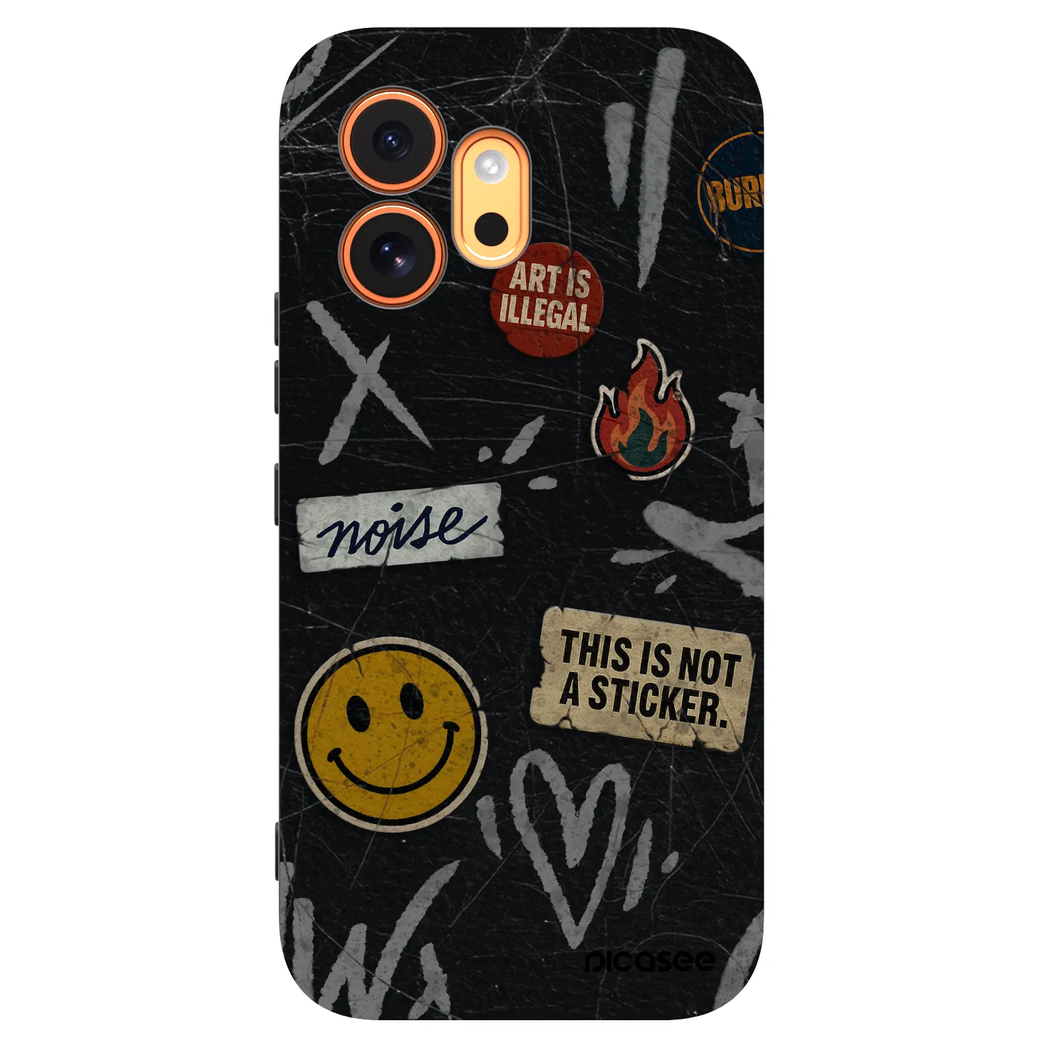 Picasee silikónový čierny obal pre Honor 600 - STICKERS x TAGS