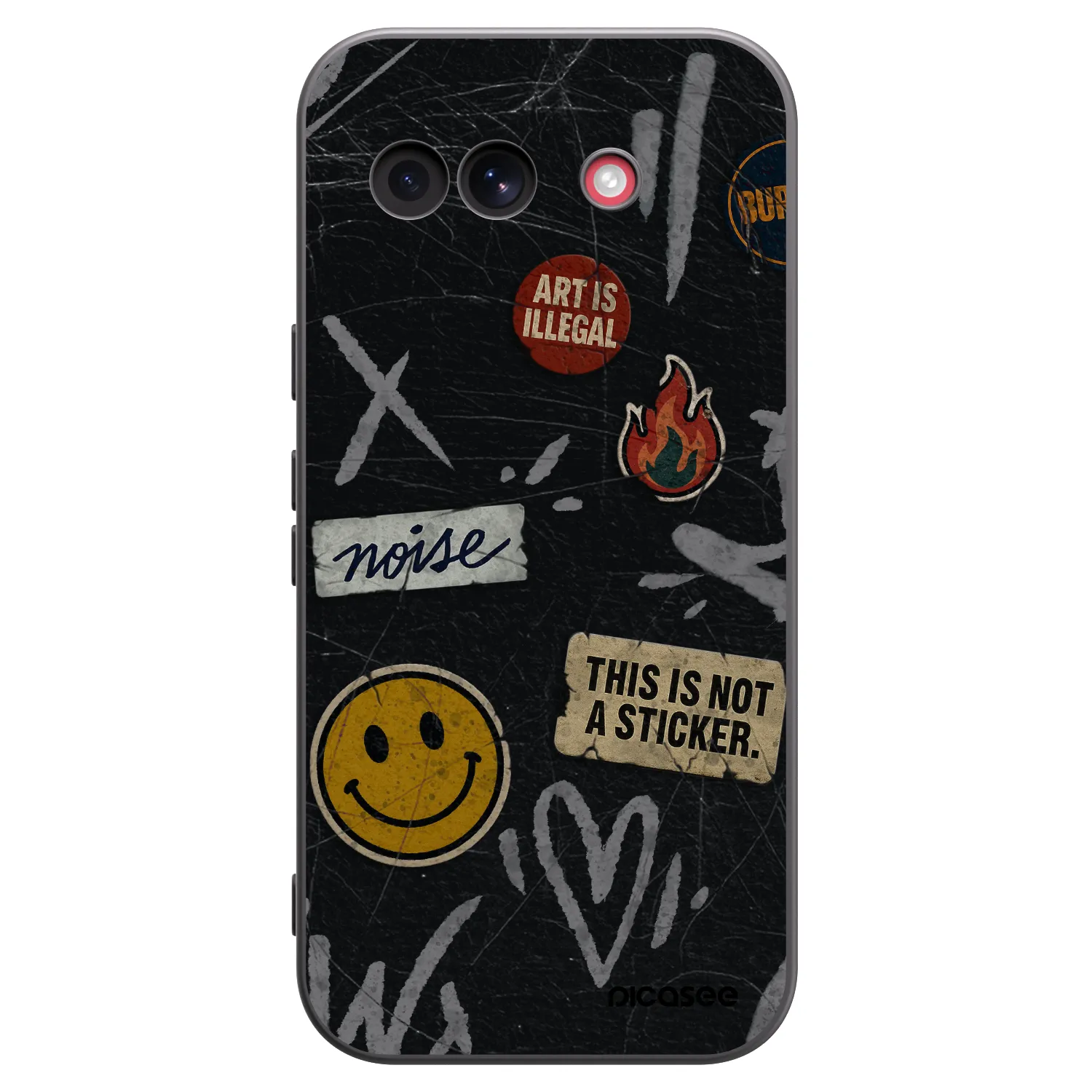Picasee silikónový čierny obal pre Google Pixel 10a - STICKERS x TAGS