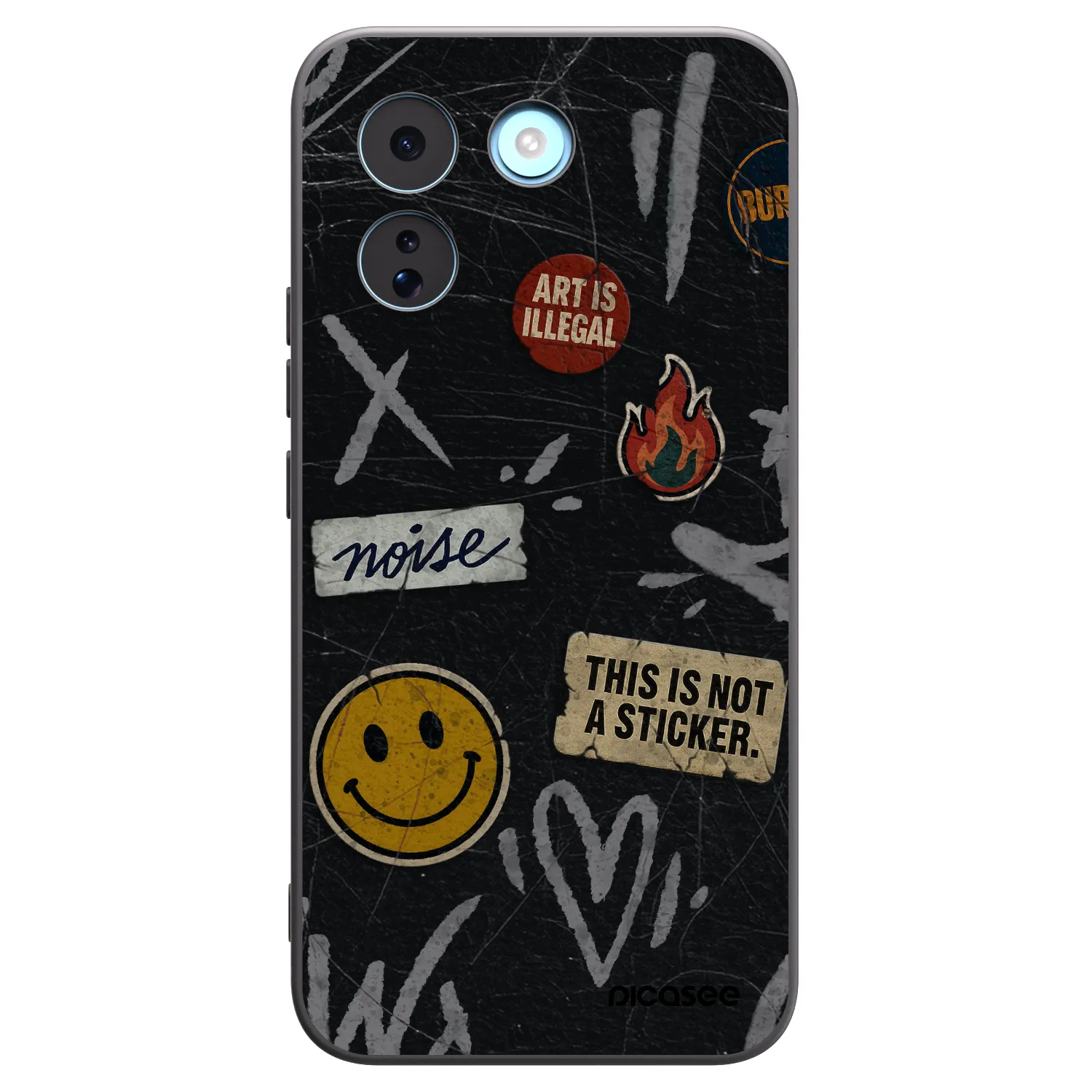 Picasee silikónový čierny obal pre Xiaomi Redmi Note 17 Pro MAX 5G - STICKERS x TAGS