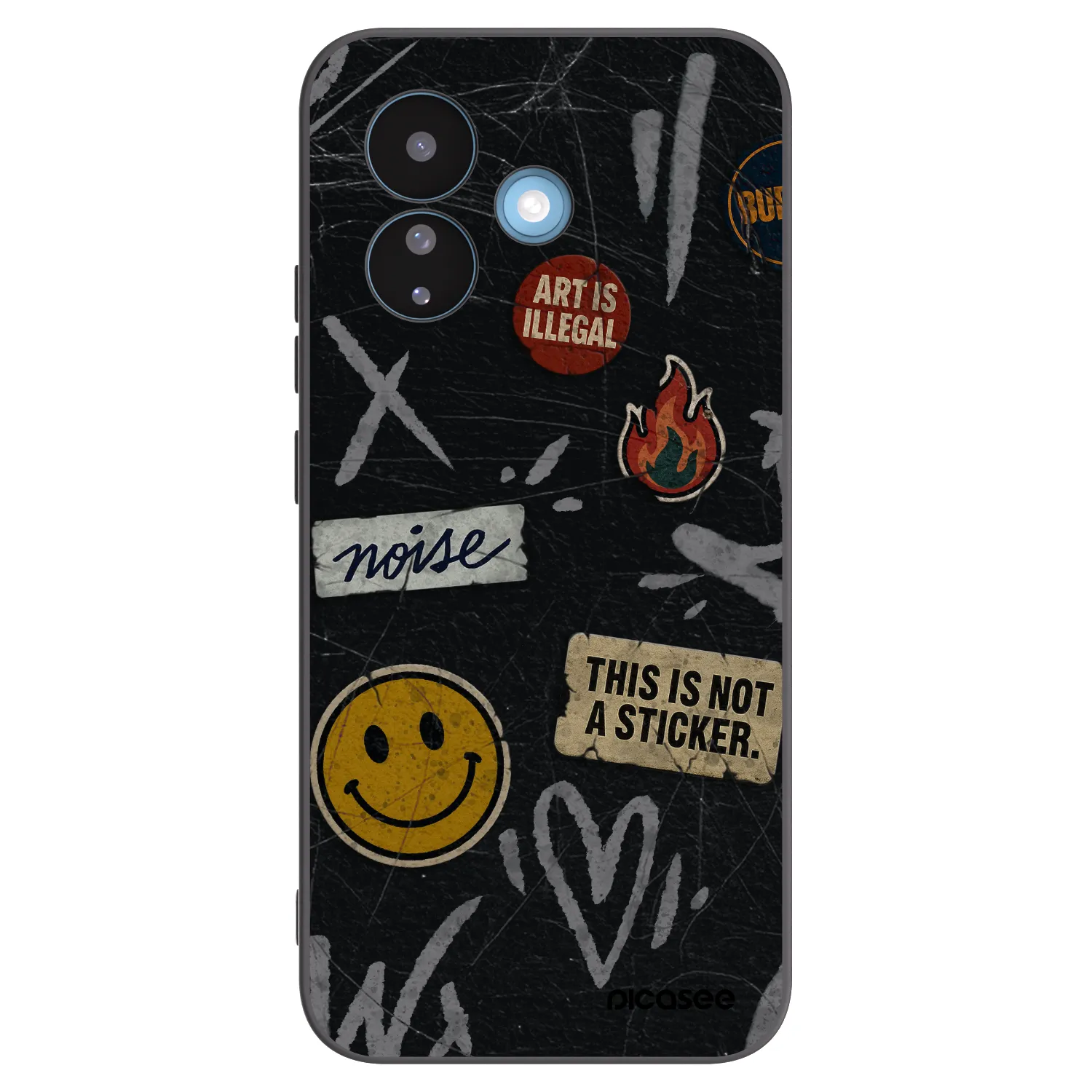Picasee silikónový čierny obal pre Xiaomi Redmi Note 17 Pro 5G - STICKERS x TAGS