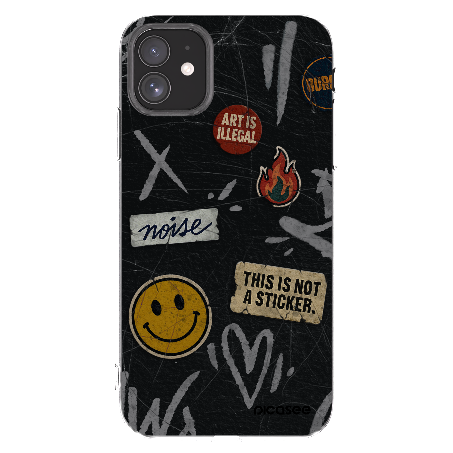 Silikónový prehľadný obal pre Apple iPhone 11 - STICKERS x TAGS
