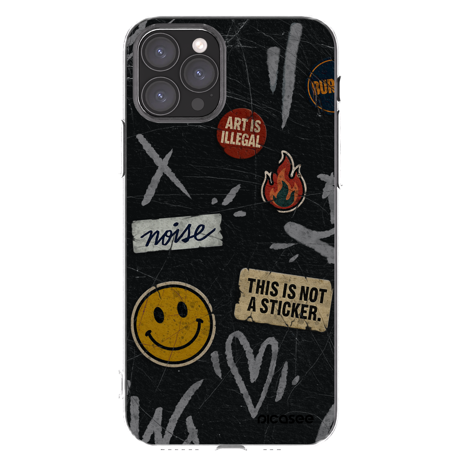 Picasee silikónový prehľadný obal pre Apple iPhone 11 Pro - STICKERS x TAGS