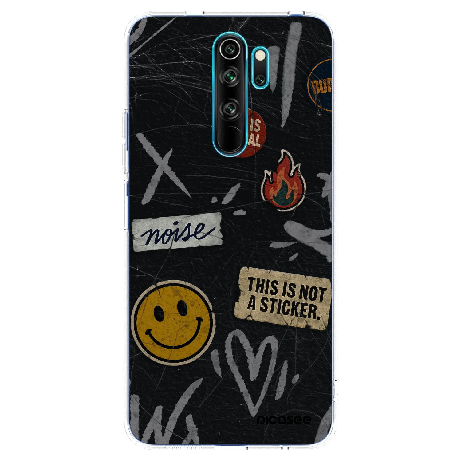 Picasee silikónový prehľadný obal pre Xiaomi Redmi Note 8 Pro - STICKERS x TAGS