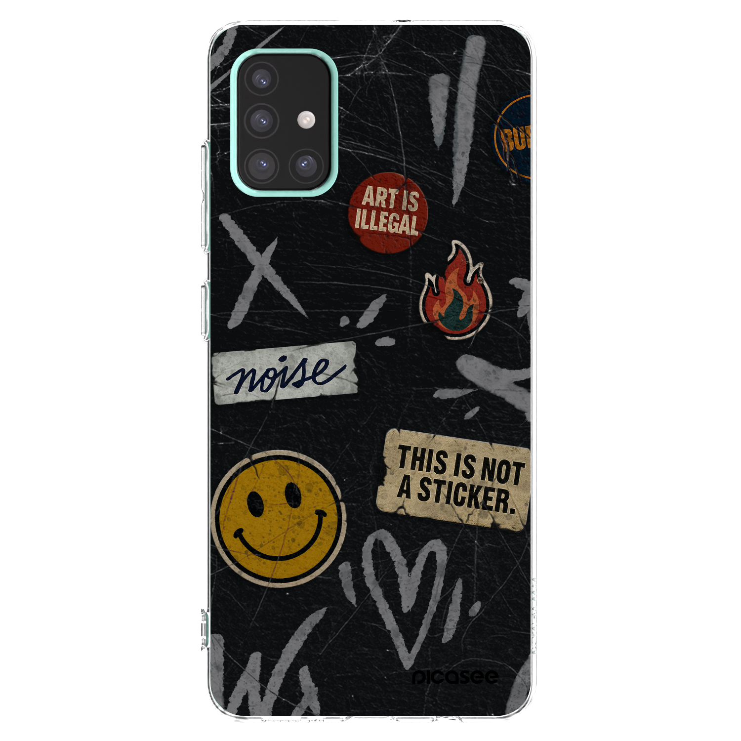 Silikónový prehľadný obal pre Samsung Galaxy A51 A515F - STICKERS x TAGS