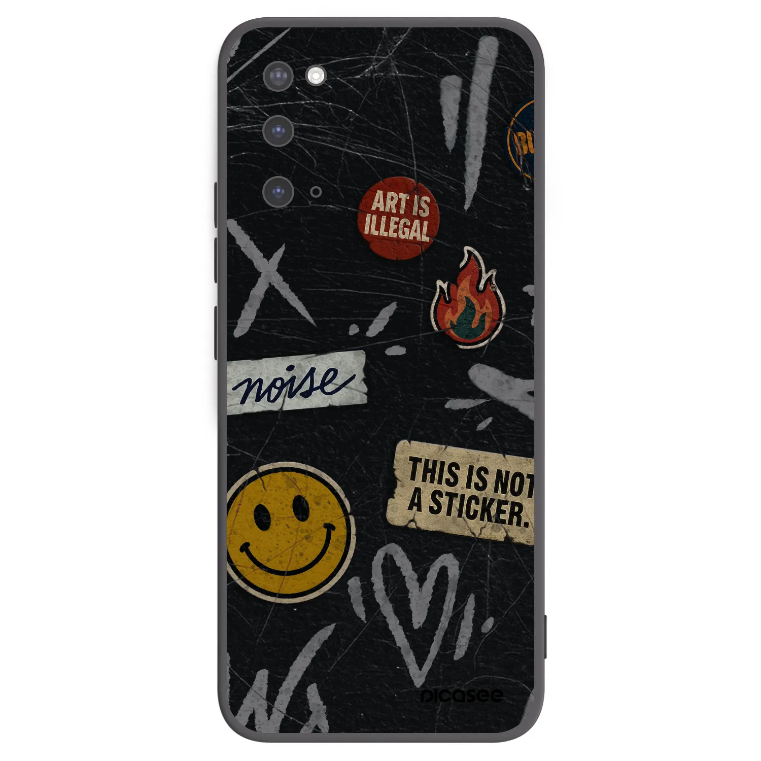Picasee silikónový čierny obal pre Samsung Galaxy S20 G980F - STICKERS x TAGS