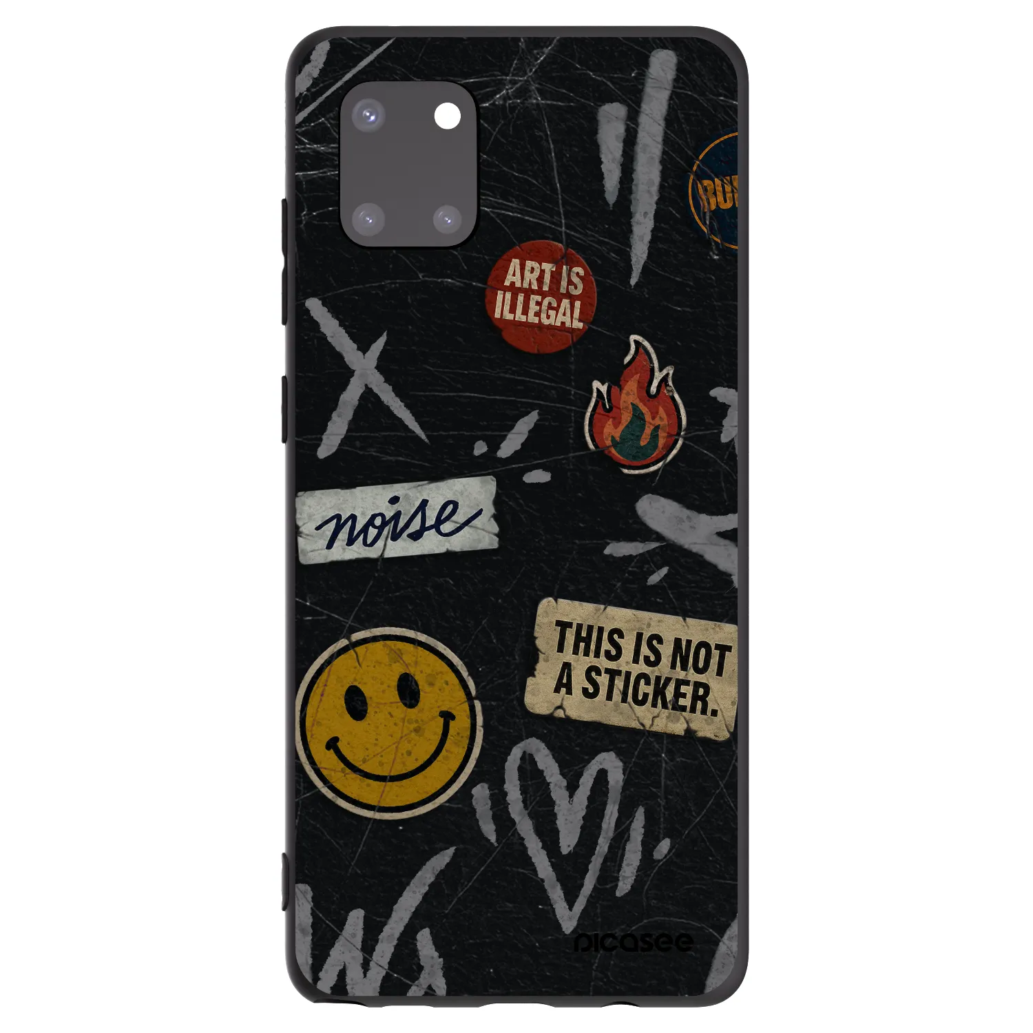 Picasee silikónový čierny obal pre Samsung Galaxy Note 10 Lite N770F - STICKERS x TAGS
