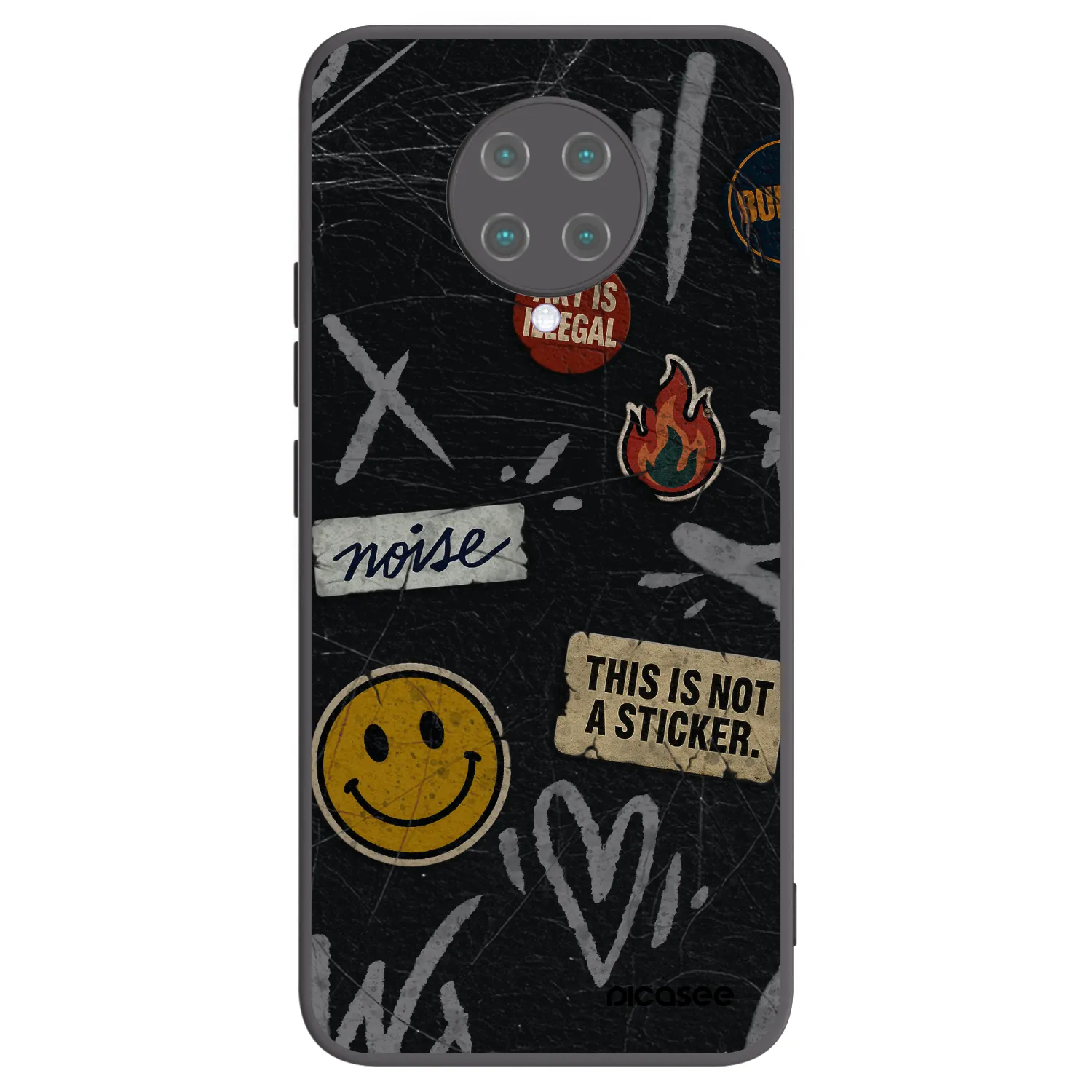 Picasee silikónový čierny obal pre Xiaomi Poco F2 Pro - STICKERS x TAGS