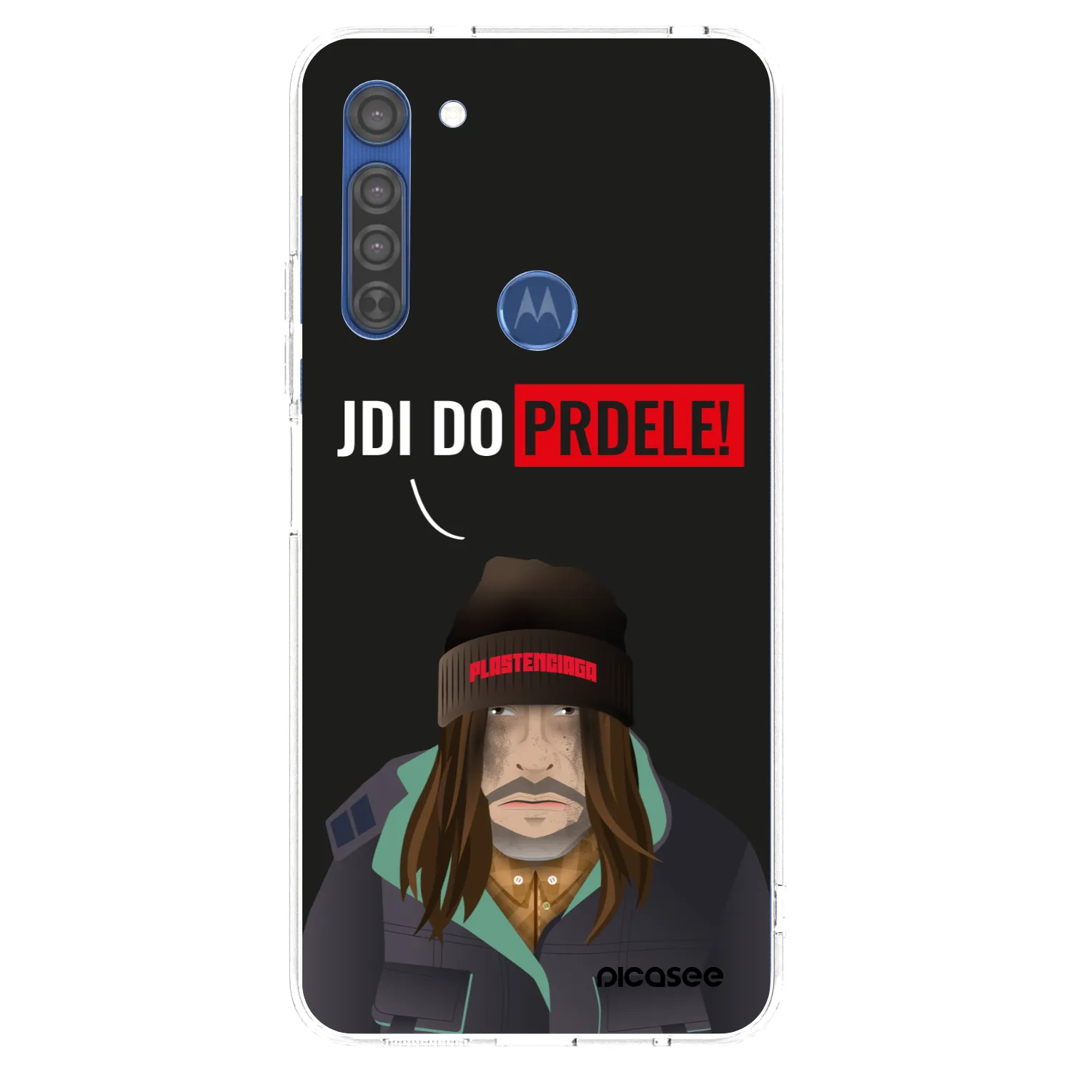 Picasee silikónový prehľadný obal pre Motorola Moto G8 - Bezďák