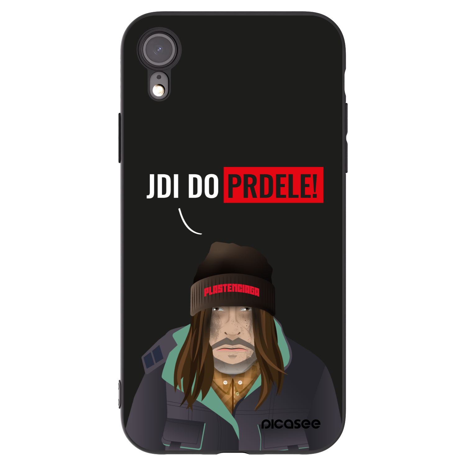 Picasee silikónový čierny obal pre Apple iPhone XR - Bezďák