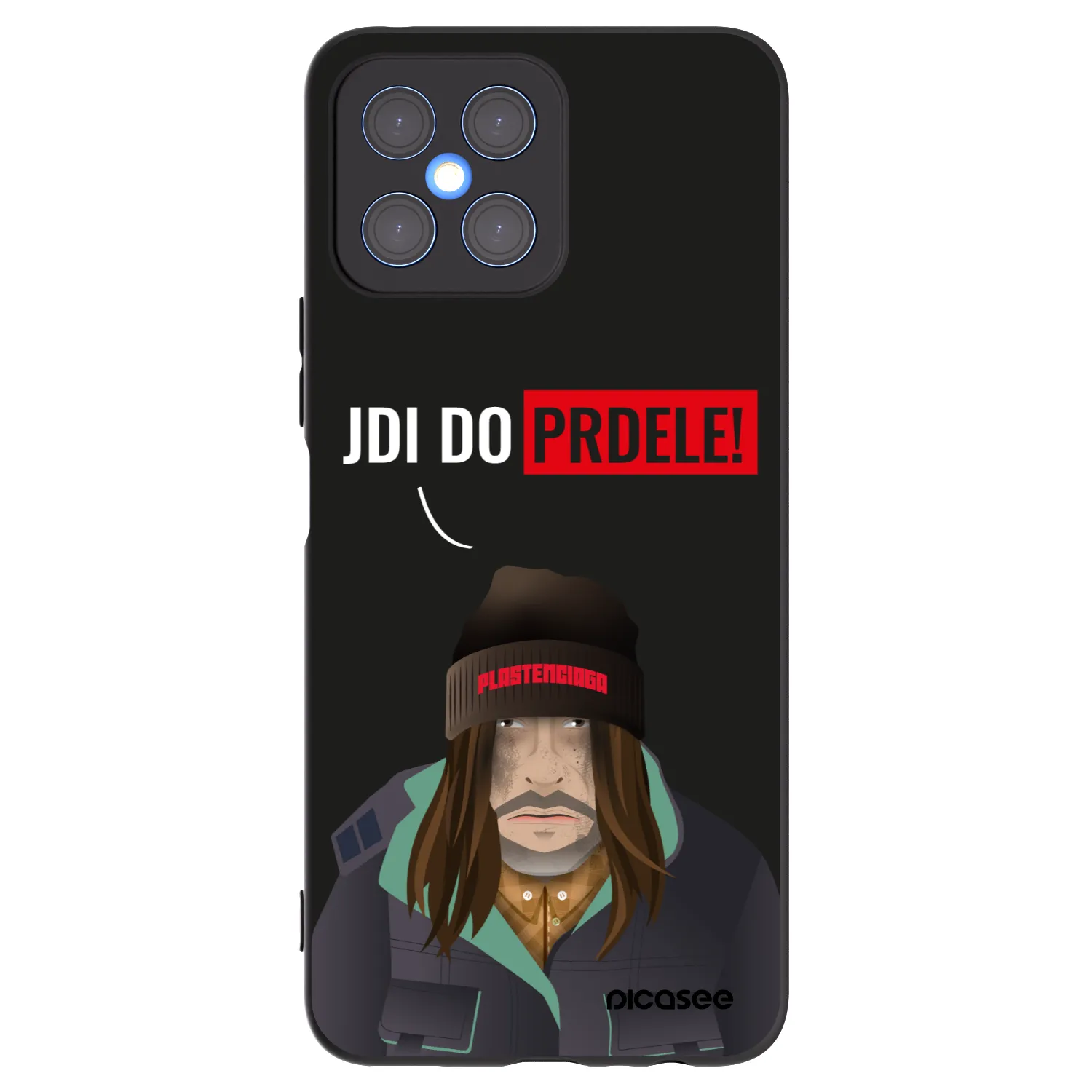 Picasee silikónový čierny obal pre Honor X8 4G - Bezďák