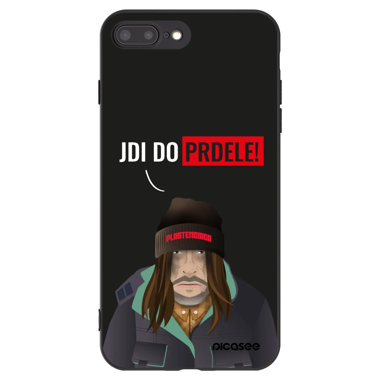 Picasee silikónový čierny obal pre Apple iPhone 8 Plus - Bezďák
