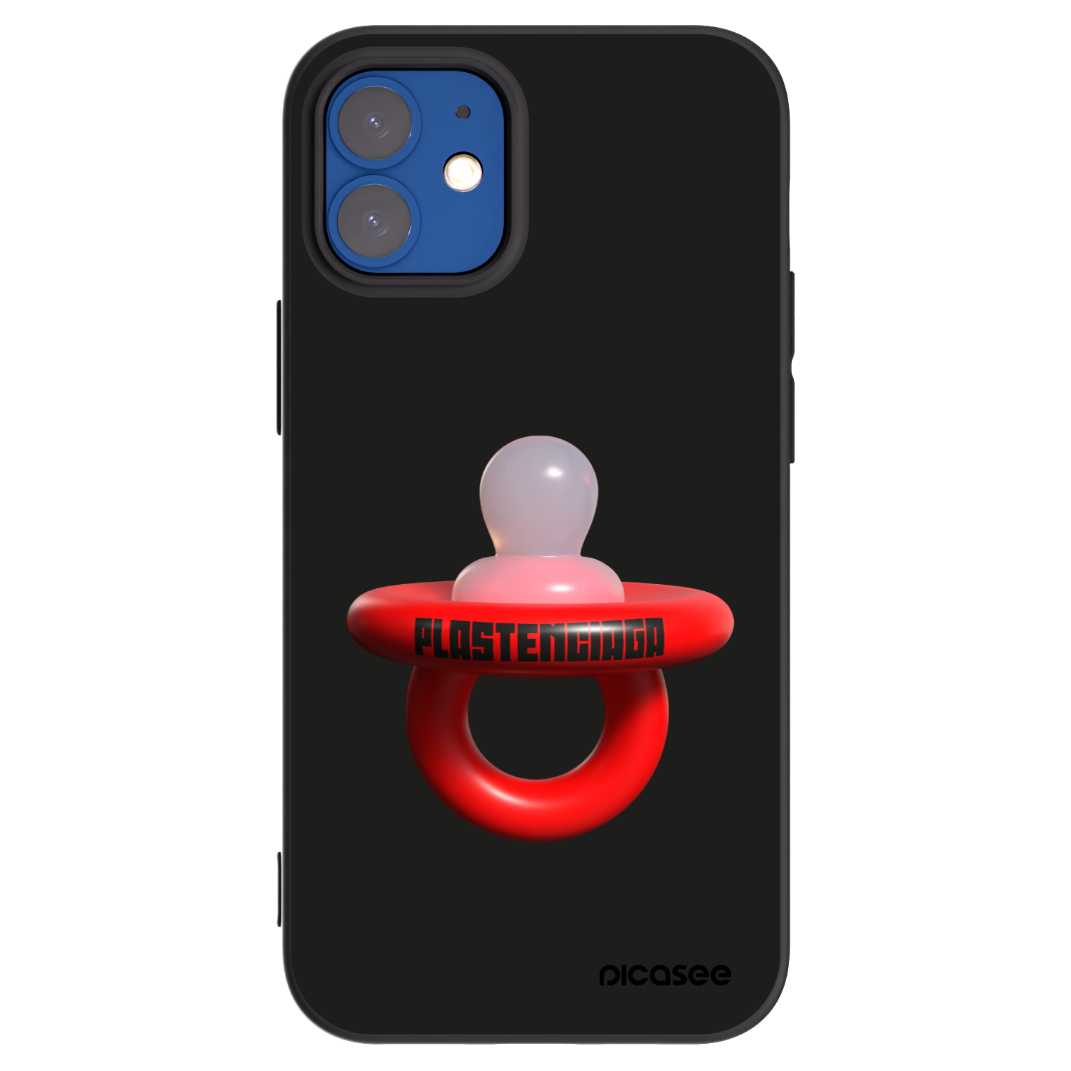 Picasee silikónový čierny obal pre Apple iPhone 12 mini - Le Dudel