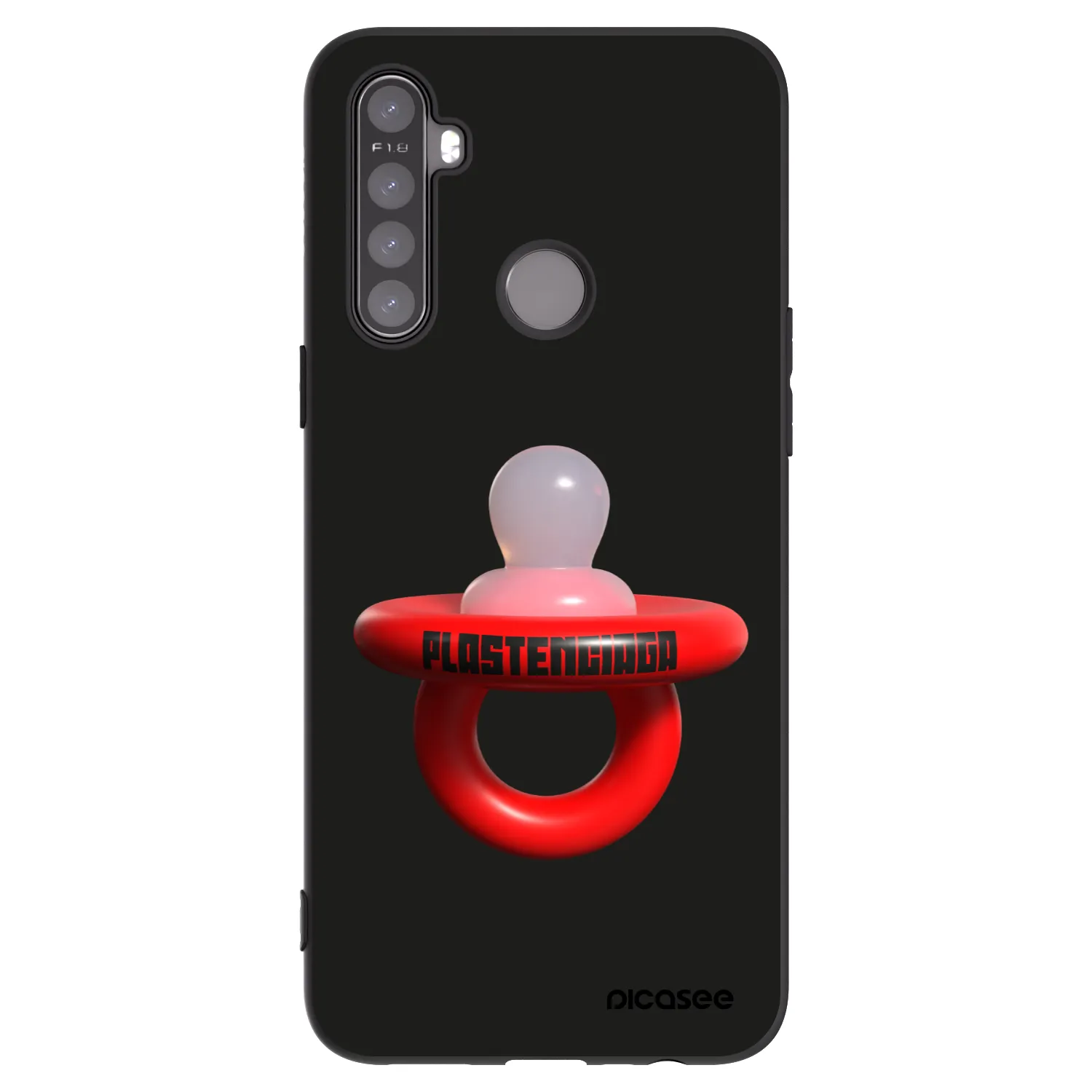 Picasee silikónový čierny obal pre Realme 5 - Le Dudel