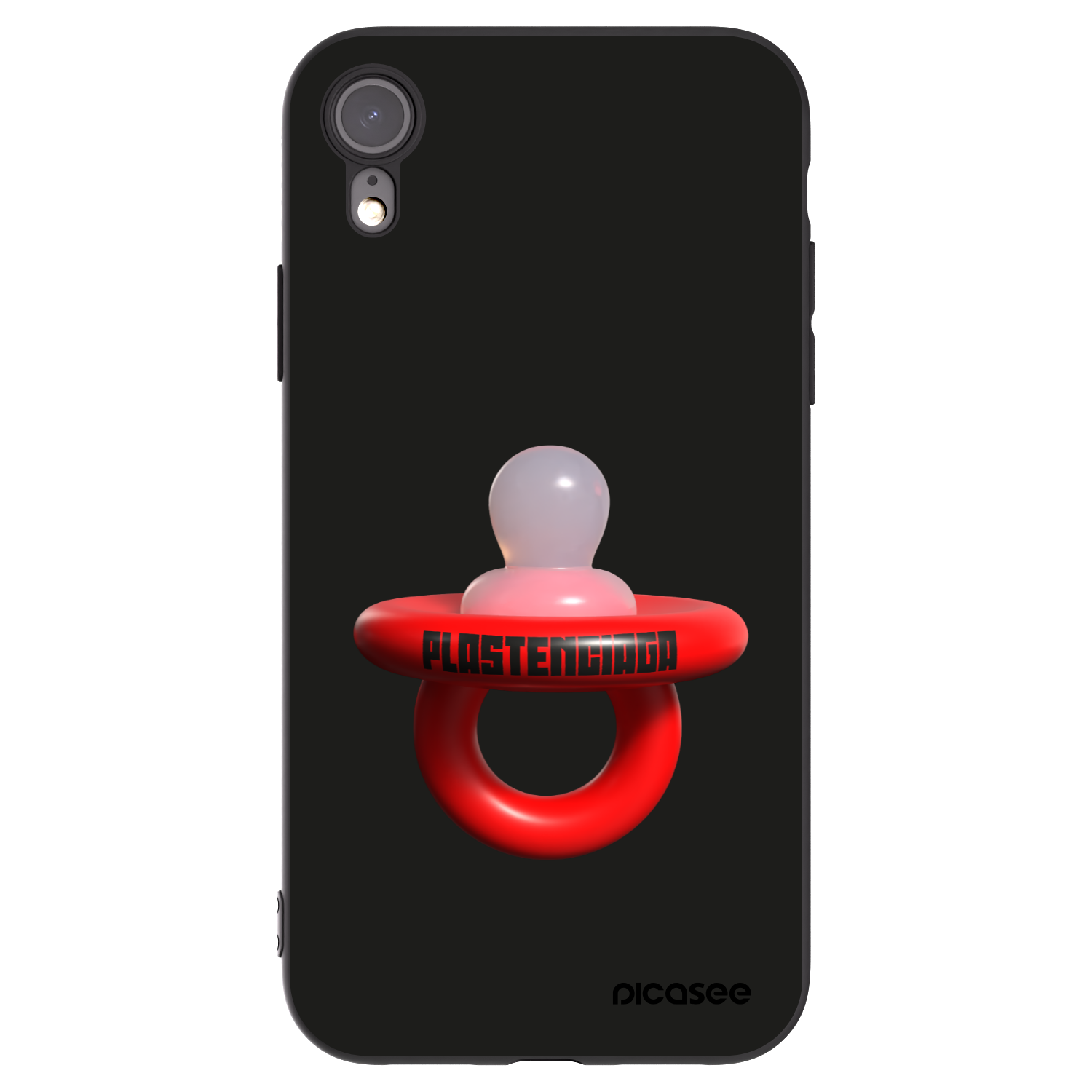 Picasee silikónový čierny obal pre Apple iPhone XR - Le Dudel