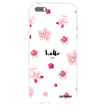 Picasee silikónový prehľadný obal pre Apple iPhone 5/5S/SE - Hello there