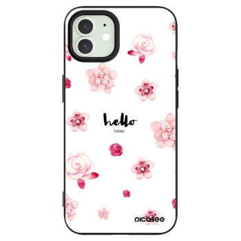 Picasee silikónový čierny obal pre Apple iPhone 12 Pro - Hello there