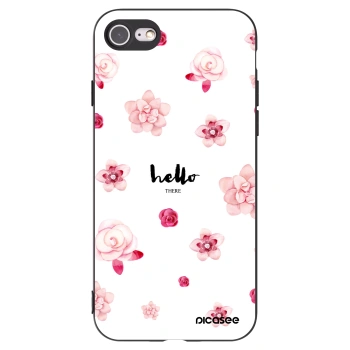 Picasee silikónový čierny obal pre Apple iPhone 8 - Hello there