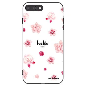 Picasee silikónový čierny obal pre Apple iPhone 8 Plus - Hello there