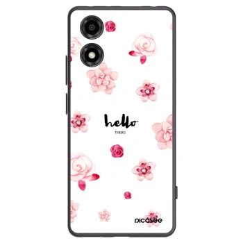 Picasee silikónový čierny obal pre Motorola Moto E14 - Hello there