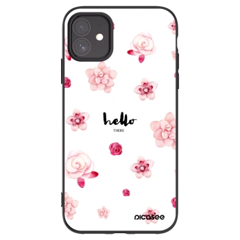 Picasee silikónový čierny obal pre Apple iPhone 11 - Hello there