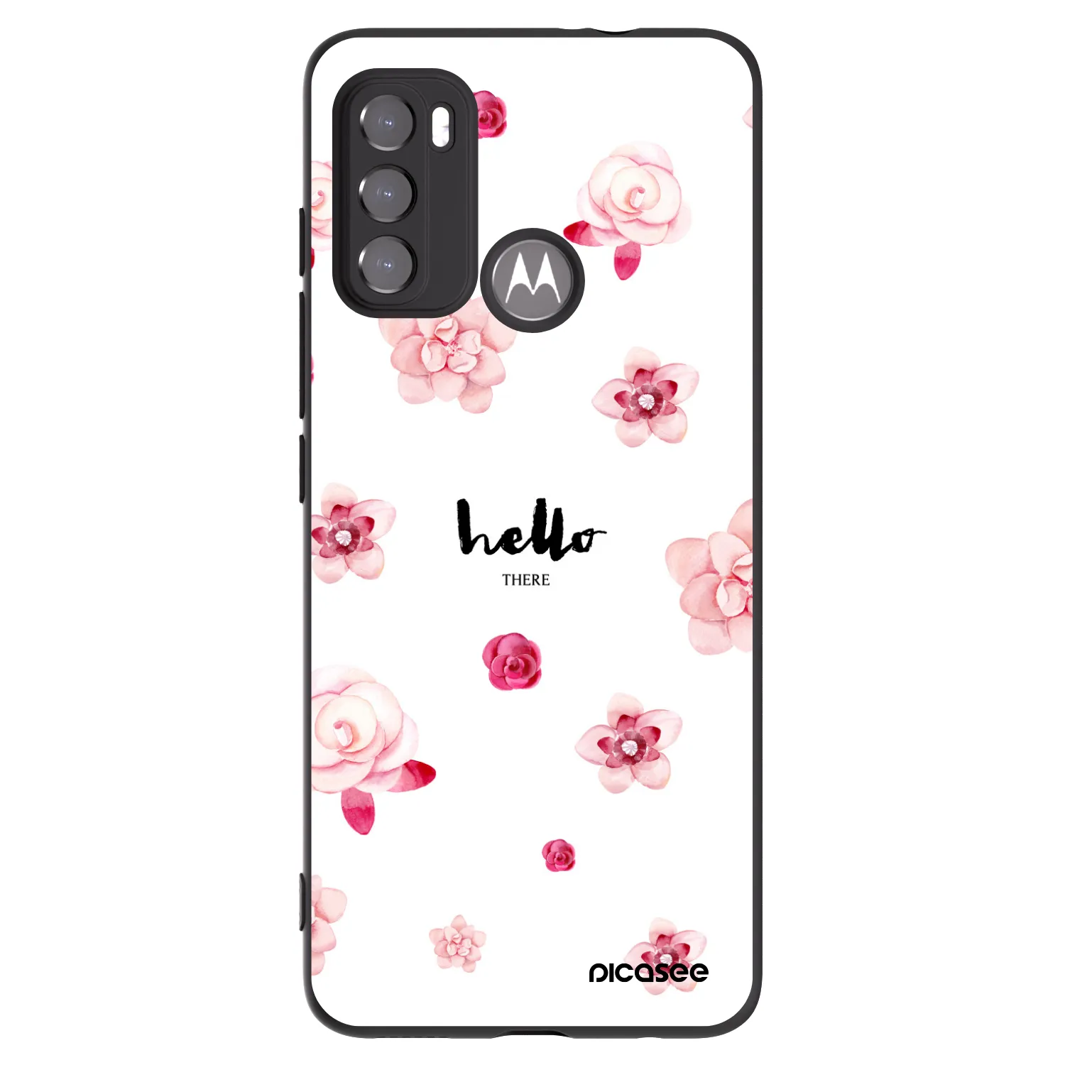 Picasee silikónový čierny obal pre Motorola Moto G60 - Hello there