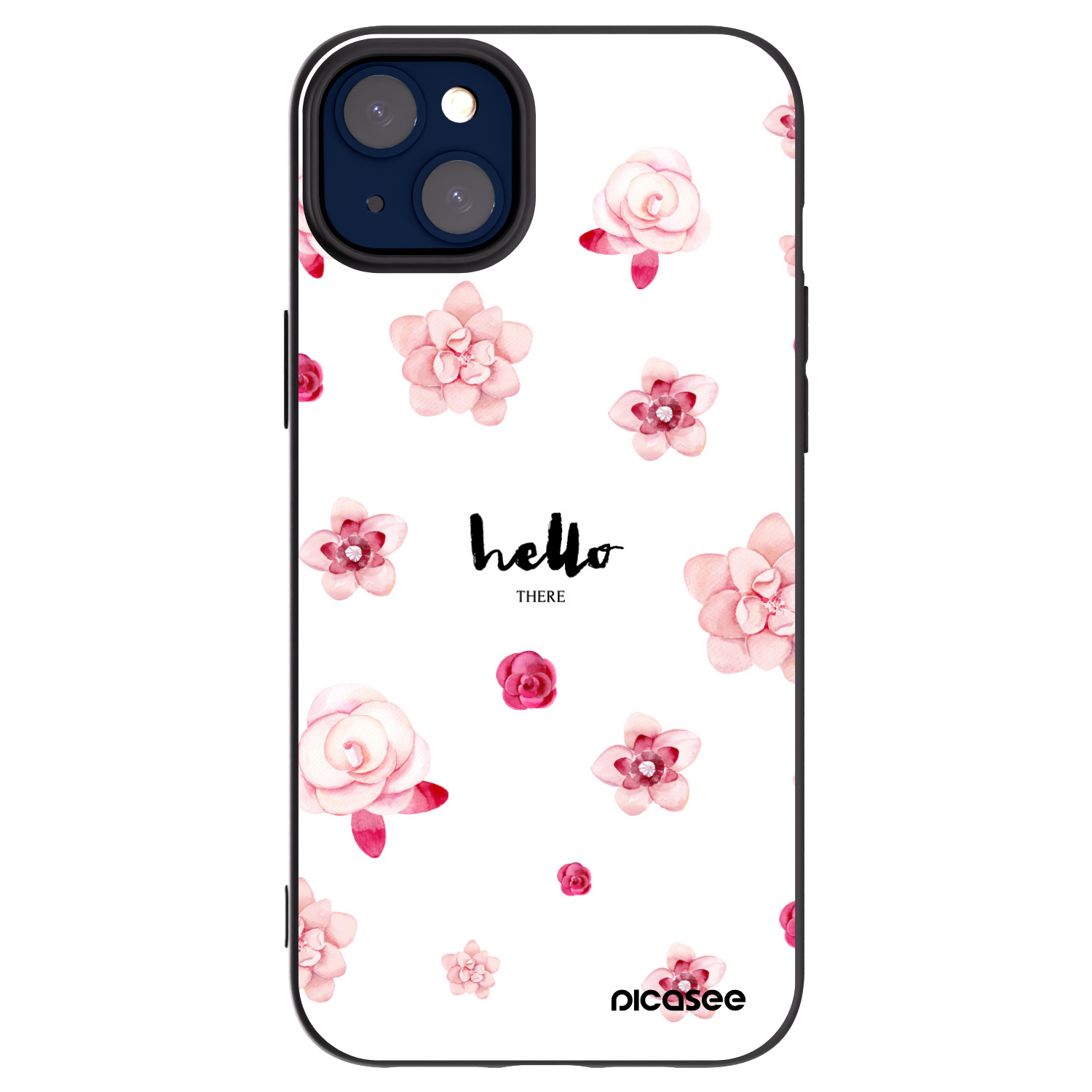 Picasee silikónový čierny obal pre Apple iPhone 14 Plus - Hello there