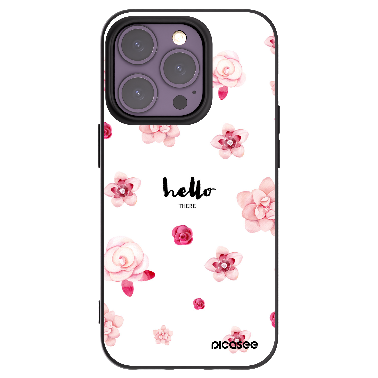 Picasee silikónový čierny obal pre Apple iPhone 14 Pro - Hello there