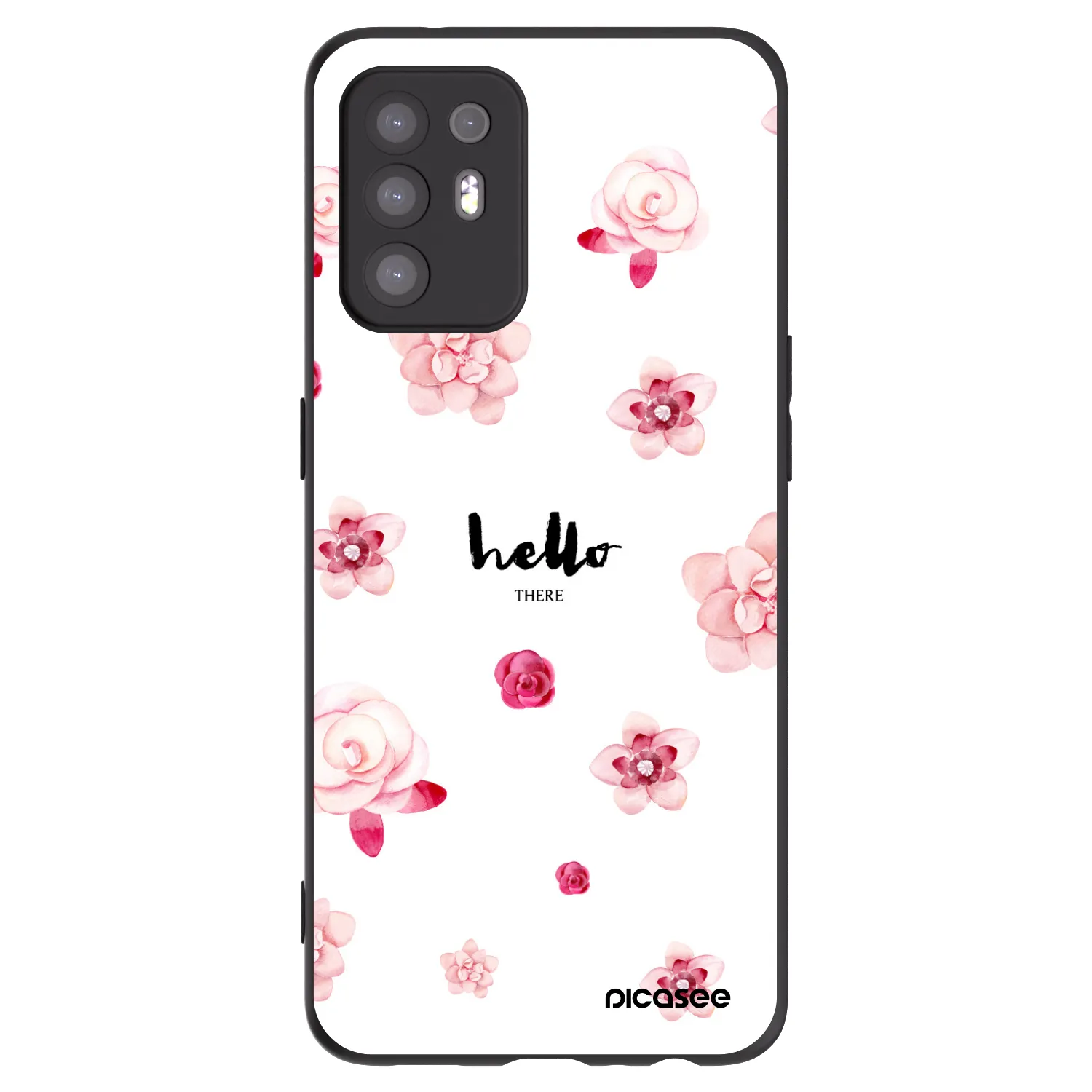 Picasee silikónový čierny obal pre OPPO A94 5G - Hello there