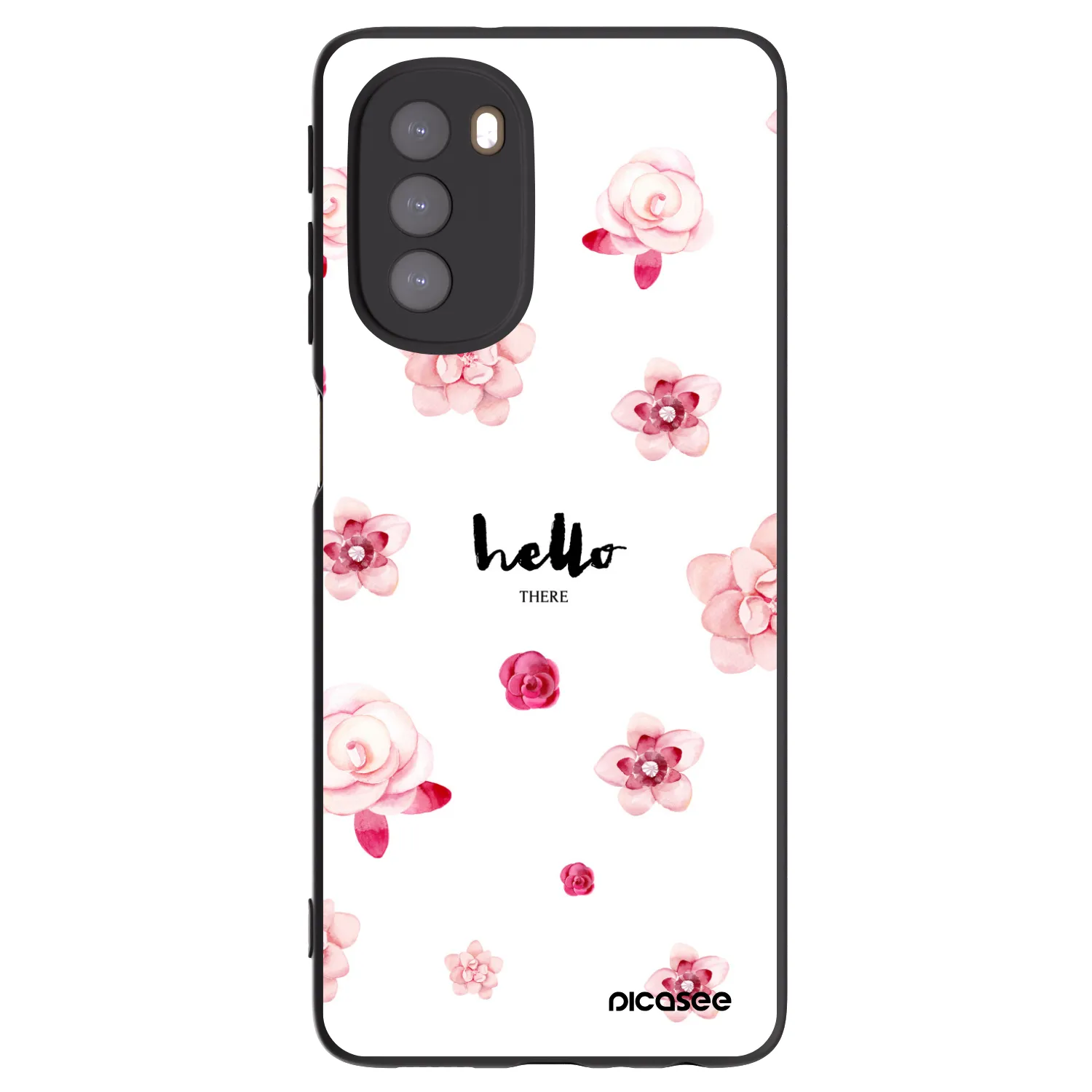 Picasee silikónový čierny obal pre Motorola Moto G51 - Hello there
