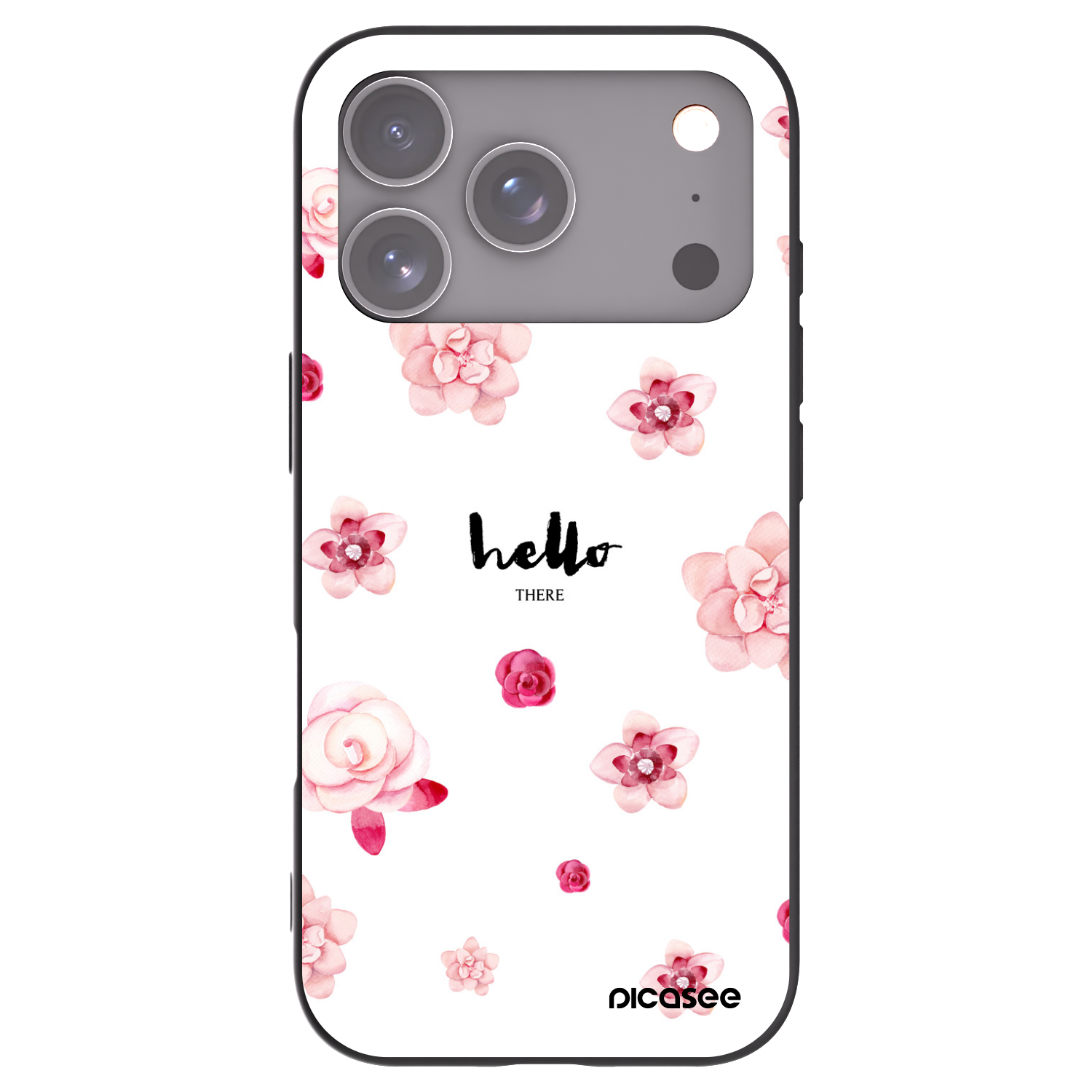 Picasee silikónový čierny obal pre Apple iPhone 17 Pro - Hello there