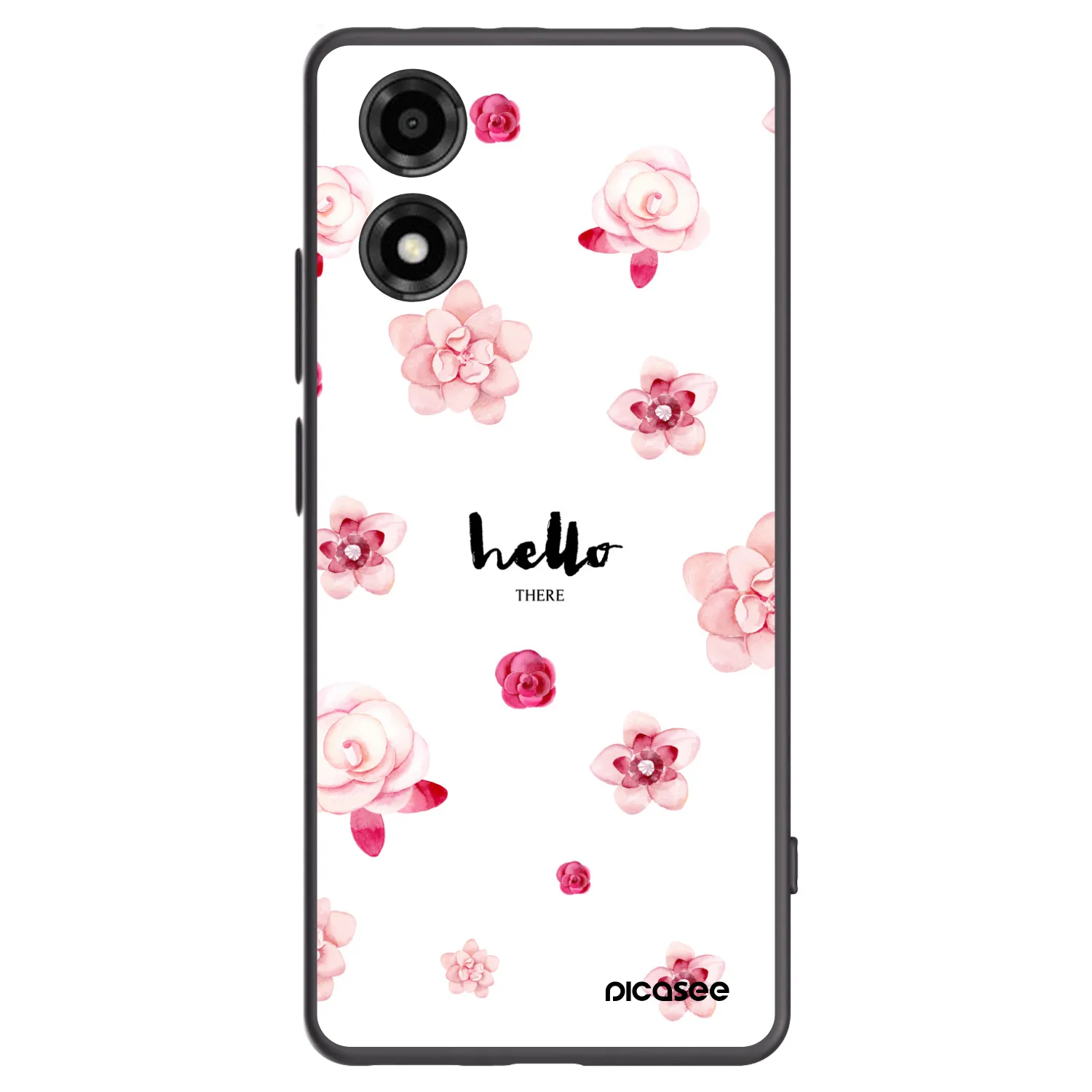 Picasee silikónový čierny obal pre Motorola Moto E14 - Hello there