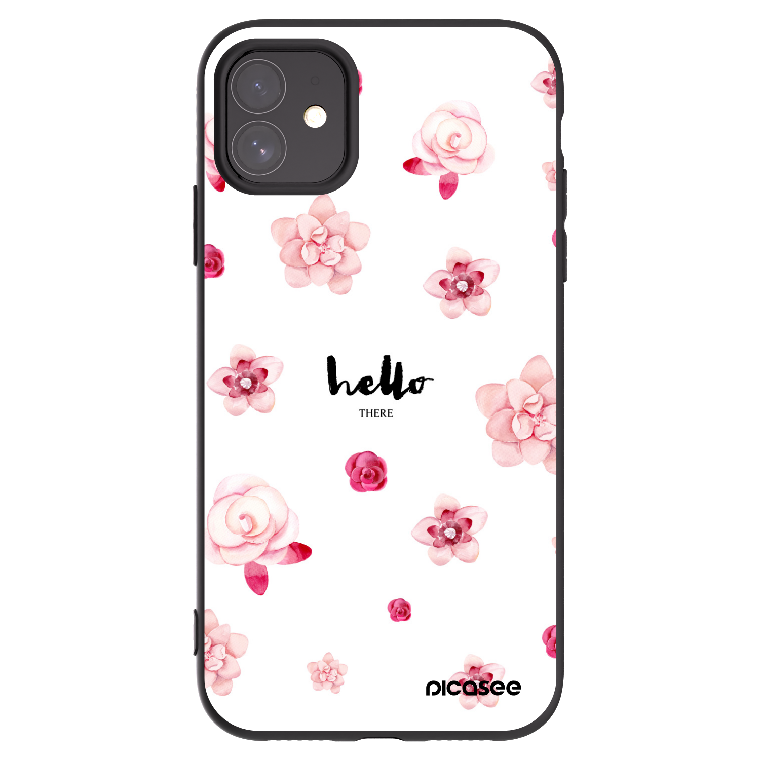Picasee silikónový čierny obal pre Apple iPhone 11 - Hello there