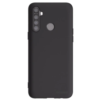 Picasee silikónový čierny obal pre Realme 5 - Clear