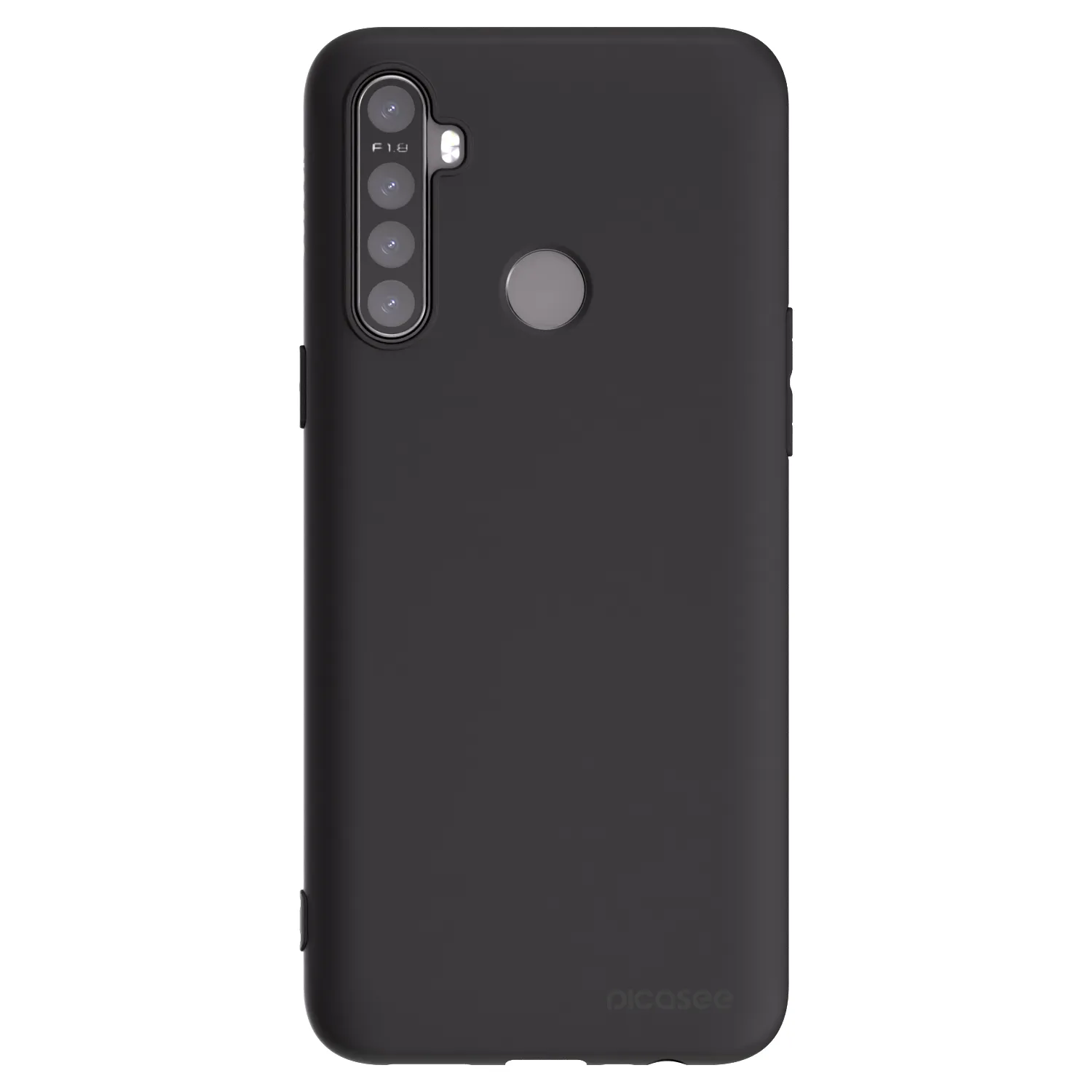Picasee silikónový čierny obal pre Realme 6i - Clear