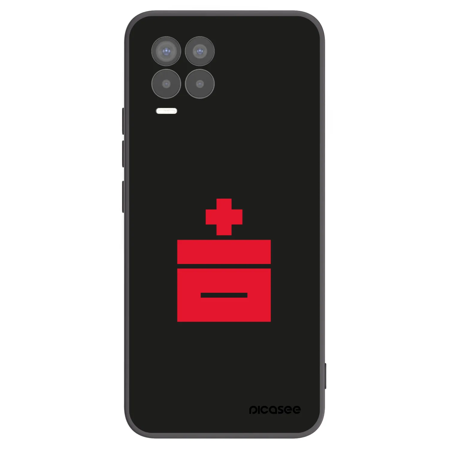 Picasee silikónový čierny obal pre Realme 8 4G - Le Plastenciaga
