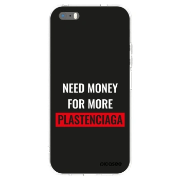Picasee silikónový prehľadný obal pre Apple iPhone 5/5S/SE - More PLASTENCIAGA