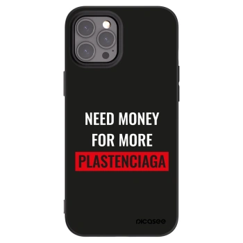 Picasee silikónový čierny obal pre Apple iPhone 12 Pro Max - More PLASTENCIAGA