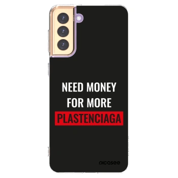 Picasee silikónový prehľadný obal pre Samsung Galaxy S21+ 5G G996F - More PLASTENCIAGA