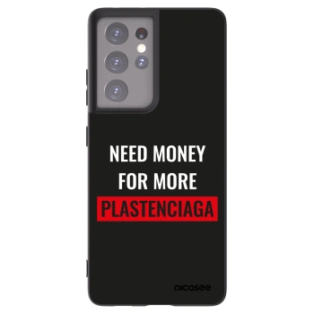 Picasee silikónový čierny obal pre Samsung Galaxy S21 Ultra 5G G998B - More PLASTENCIAGA