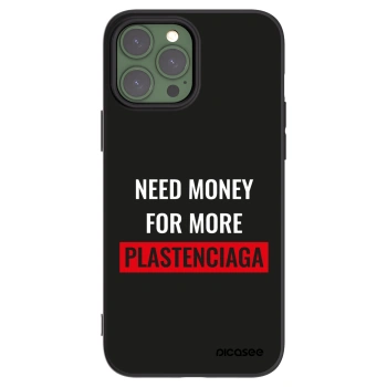 Picasee silikónový čierny obal pre Apple iPhone 13 Pro Max - More PLASTENCIAGA