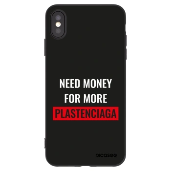 Picasee silikónový čierny obal pre Apple iPhone XS Max - More PLASTENCIAGA