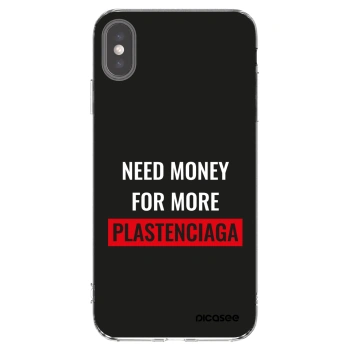 Picasee silikónový prehľadný obal pre Apple iPhone XS Max - More PLASTENCIAGA