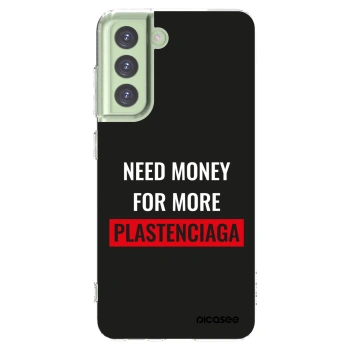 Picasee silikónový prehľadný obal pre Samsung Galaxy S21 FE 5G - More PLASTENCIAGA