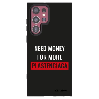 Picasee silikónový čierny obal pre Samsung Galaxy S22 Ultra 5G - More PLASTENCIAGA