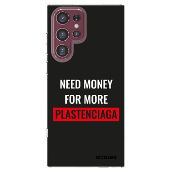 Picasee silikónový prehľadný obal pre Samsung Galaxy S22 Ultra 5G - More PLASTENCIAGA