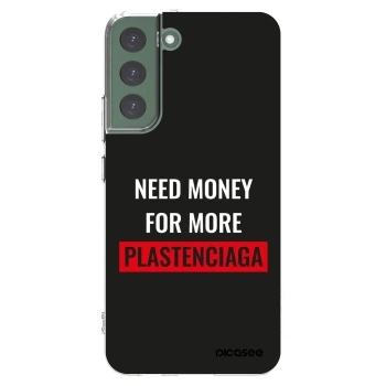 Picasee silikónový prehľadný obal pre Samsung Galaxy S22+ 5G - More PLASTENCIAGA