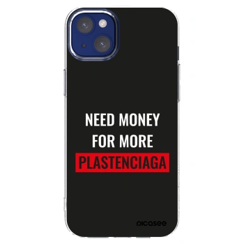 Picasee silikónový prehľadný obal pre Apple iPhone 14 Plus - More PLASTENCIAGA